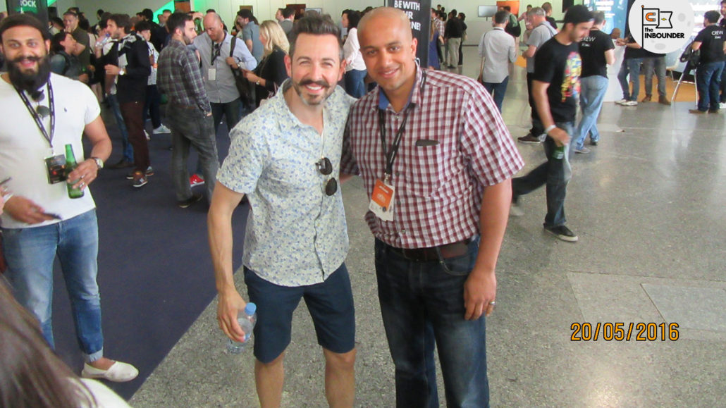 Omi Sido and Rand Fishkin at the Inbounder 2016 Global Conference