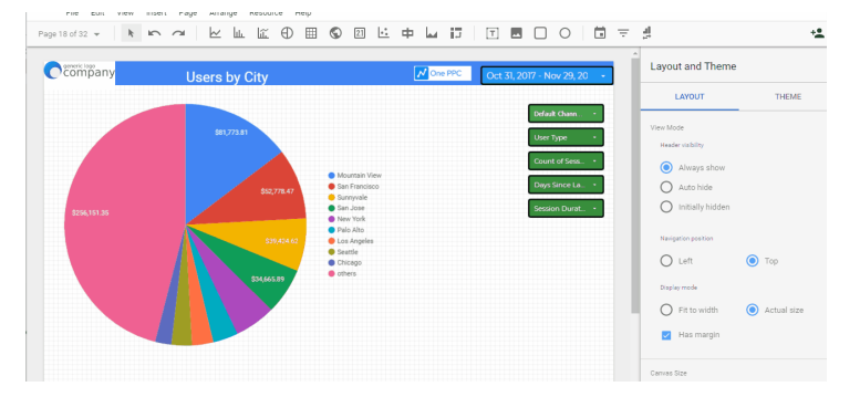 Colour in reports in Google Data Studio