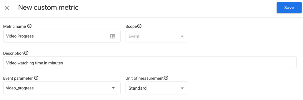 New Custom Metric in Google Analytics 4