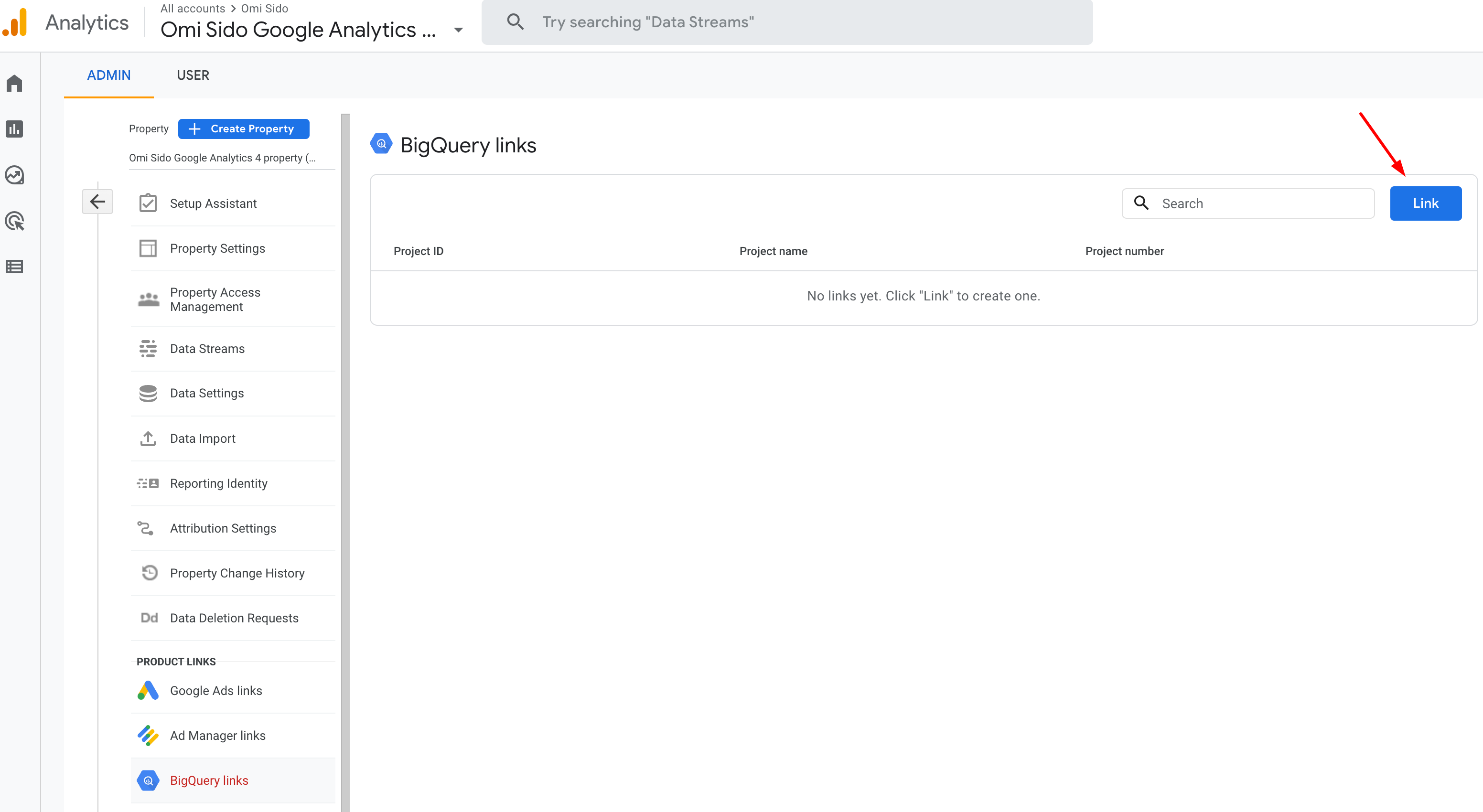 Find your BigQuery Project