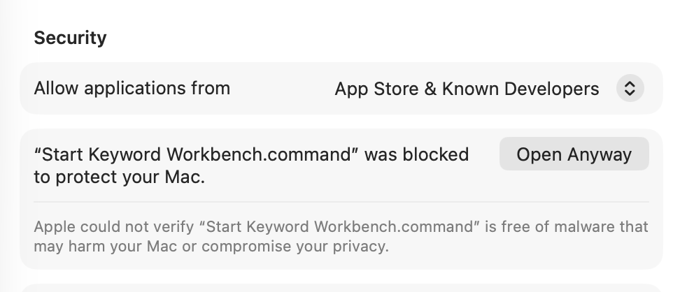 Mac security settings