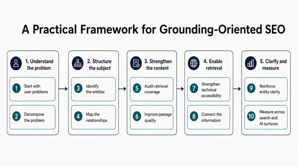 A 10-step framework for turning user problems into retrievable, well-structured information.